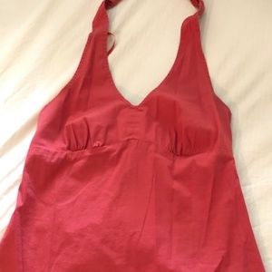 LOFT CORAL HALTER TOP